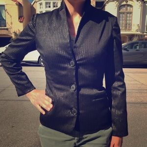 Sparkle Cocktail Jacket Vintage Black and Silver NYE New Years Eve Christmas